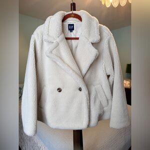 GAP Women's Off-White Teddy Jacket